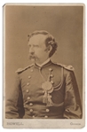 George Custer Cabinet Card, Inscribed by General Custer's Wife to Medal of Honor Recipient Colonel George Gillespie
